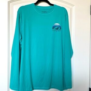 Hang Ten Men’s Long Sleeve Sun Tee UPF 50+ Graphic Beach Swim Vacation Size L